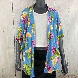 Indonesian tropical open front shirt